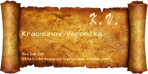 Kracsunov Veronika névjegykártya